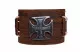 Wristband Iron Crosses Brown