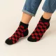 Sneakersocks Chess Pattern Red
