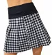 Black mini skirt chess pattern