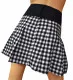 Black mini skirt chess pattern