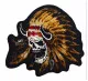 Embroidered Patch Red Indian Skull