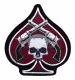 Embroidered Patch Spade Revolver Skull