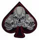 Embroidered Patch Spade Skulls
