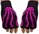 Fingerlose Handschuhe Skeletthand Pink