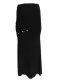 Skirt black with artifical applications