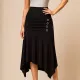 Black asymetric Skirt with fashionable Sequins