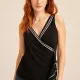 Womens Top Sequin Black