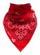 XL Bandana Scarf Red Paisley