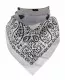 XL Bandana Scarf Black White Paisley