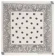 XL Bandana Scarf Black White Paisley