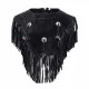 Leather poncho for women
