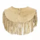 Fringed Vest Light Brown