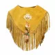 Fringed Vest with floral pendant