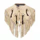 Light beige fringed Vest