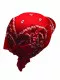 Red Bandana Sun Cap Paisley Pattern