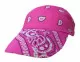 Pink Bandana Sun Cap Paisley Pattern