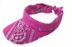 Pink Bandana Sun Cap Paisley Pattern