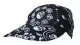 Bandana Sun Cap Black Skull Paisley Pattern