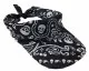 Bandana Sun Cap Black Skull Paisley Pattern