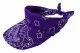 Bandana Sun Cap Purple Flower Paisley