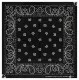 XL Bandana Scarf Black Paisley