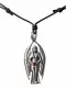 Necklace Winged Women with Red Stone pendant