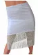 White Fringed Skirt for Ladys