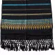 Fringed Scarf with gold embroidery