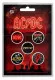 AC/DC PWR UP Button Badge Set