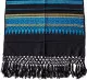 Embroided fringed scarf black