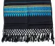 Embroided scarf with fringes