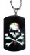 Dog Tag Totenkopf White
