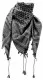Tactical Shemagh Scarf with Fringes in Grey Black