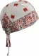 Fitted Bandana Cap White Orange Paisley