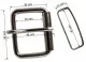 Roller buckle 50mm x 35mm iron nickel plated