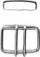 Double Pin Roller buckle 50mm x 31mm iron nickel plated