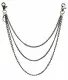 3 row biker trouser chain