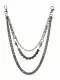 3 row skull trouser chain