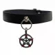 Pentagram Collar - red stones