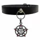 Pentagram Choker - red stones