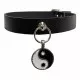 Leather Collar Choker Yin Yang
