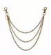 3 row trouser metal chain in gold color