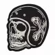 Gestickter Aufnäher | Aufbügler Skull Retro Helmet