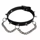 Leather Collar Choker Killer Studs & Chains