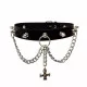 Halsband Choker Killernieten & kleines Eisernes Kreuz