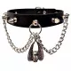 Leather Collar Choker Killer Studs & Biker Skull