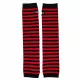 Striped Arm Warmers Black and Red
