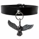 Leather Collar Choker Eagle & Snake