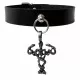 Leather Collar Choker Snakes & Skull Skeleton