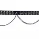 1 Row Skull Studded Leather Belt with Chains